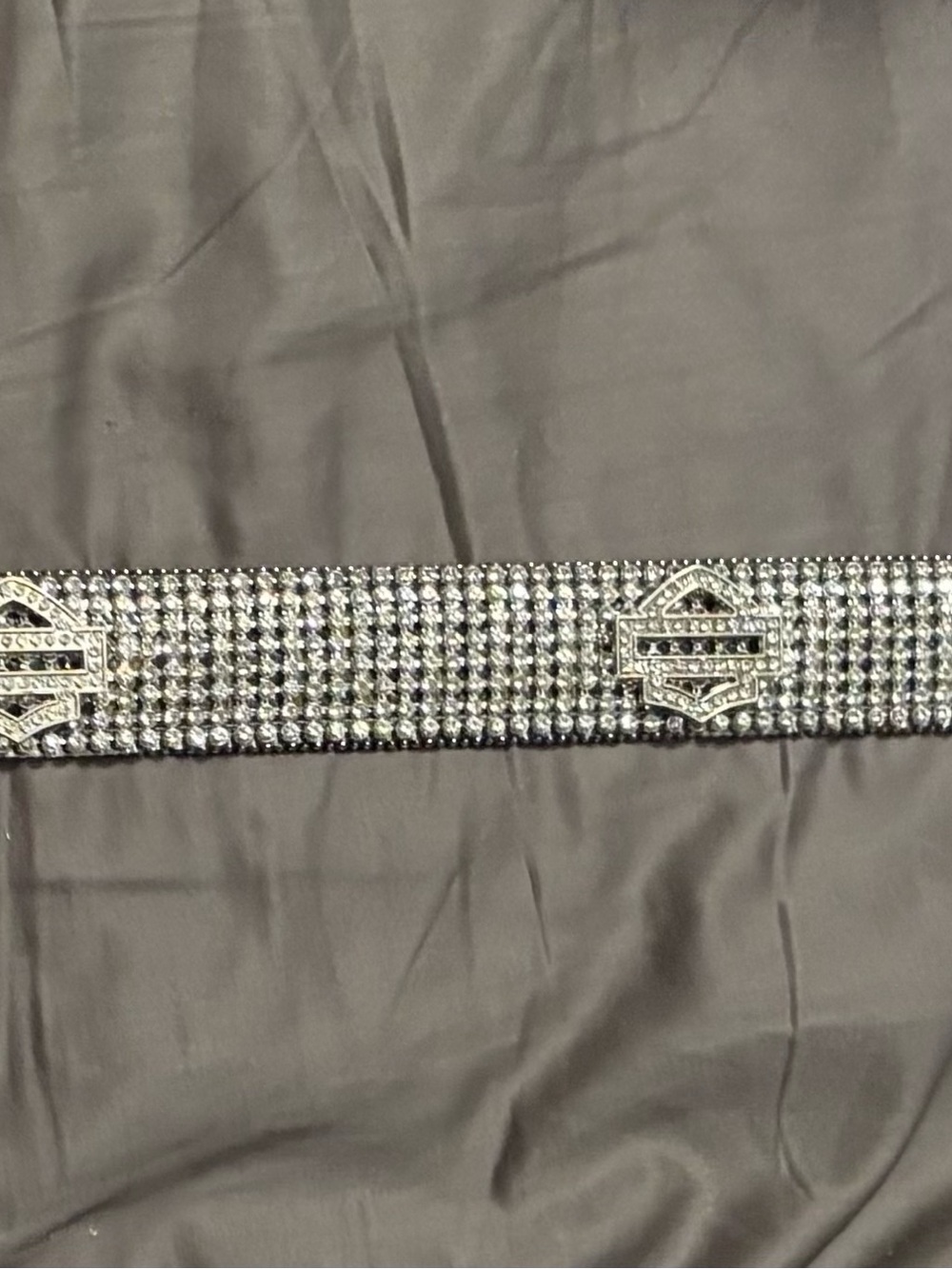 Harley Davidson Bling Rhinestone Belt With Buckle Size XS Brand New